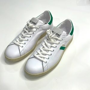 Sold Out Re/Done White 70s Sneakers with Green Tags